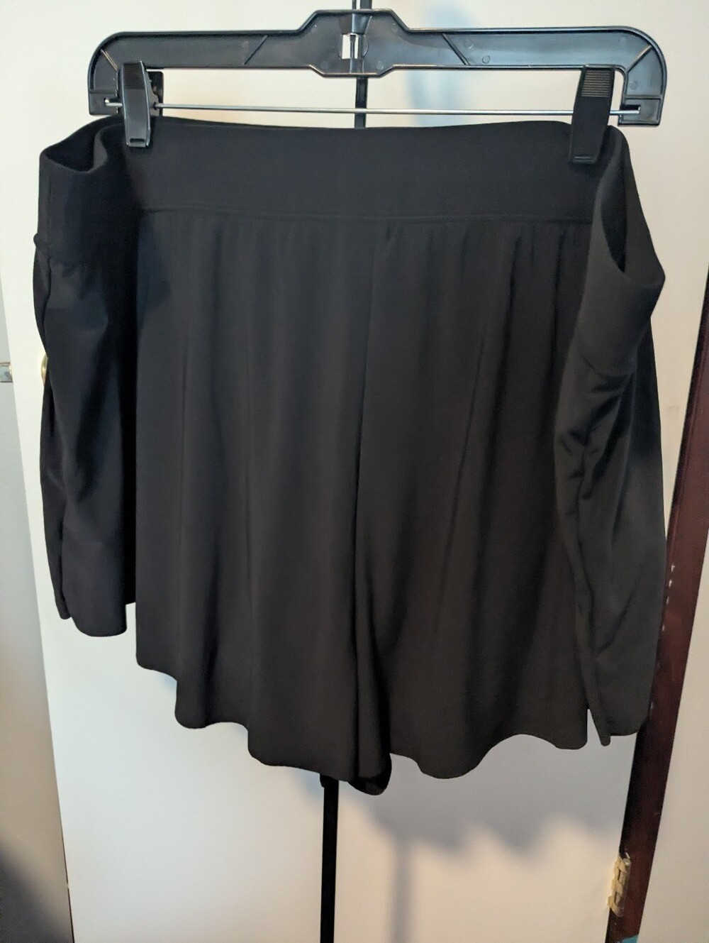NWT Black Women's Swim Skort with Integrated Shorts
